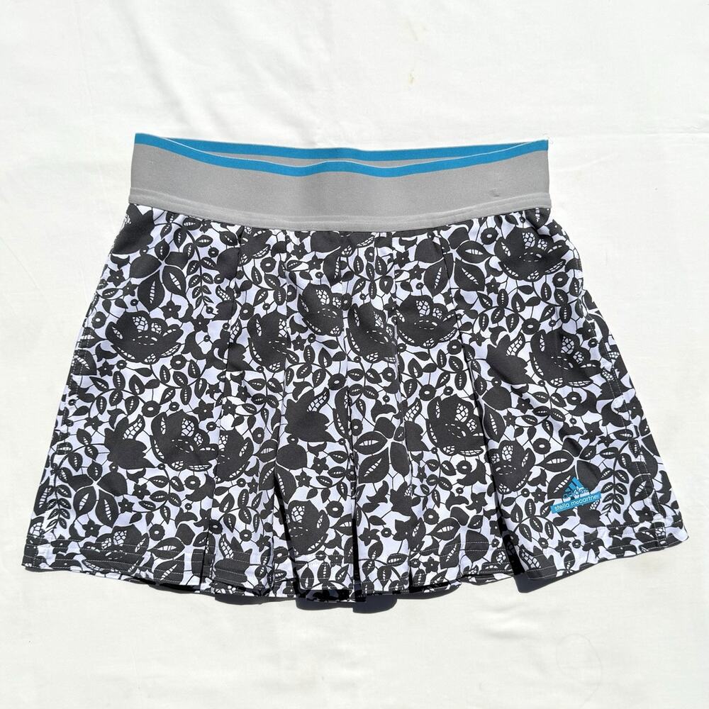 Adidas by Stella McCartney Barricade Tennis Skirt Womens Small Gray Floral Skort